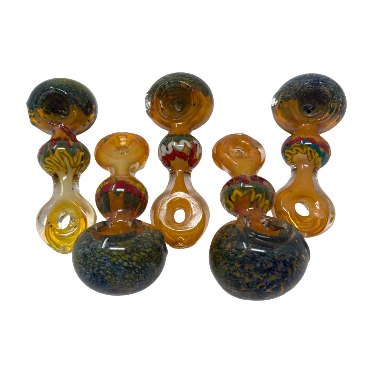 Glass 4in Hand Pipe - Style HP209- Bag of 5