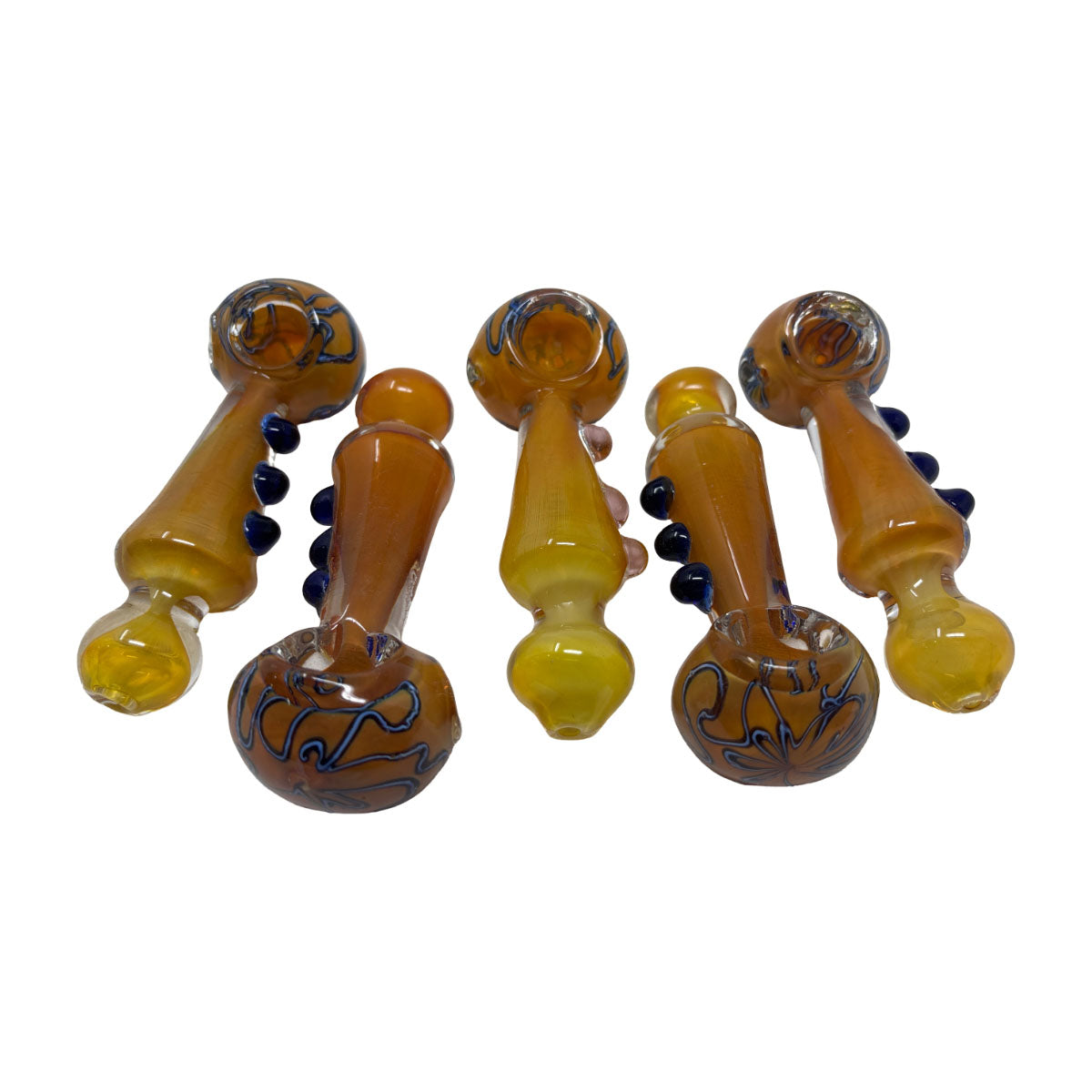Glass 4in Hand Pipe - Style HP211- Bag of 5