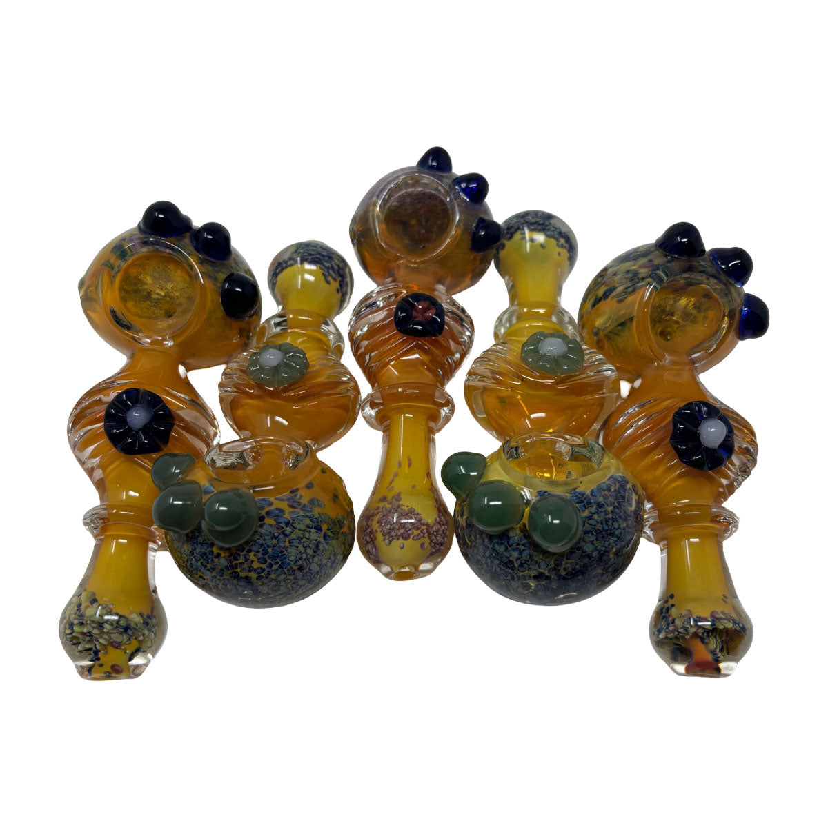 Glass 4in Hand Pipe - Style HP69- Bag of 5