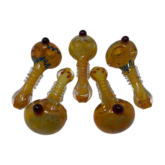 Glass 4in Hand Pipe - Style HP76 - Bag of 2
