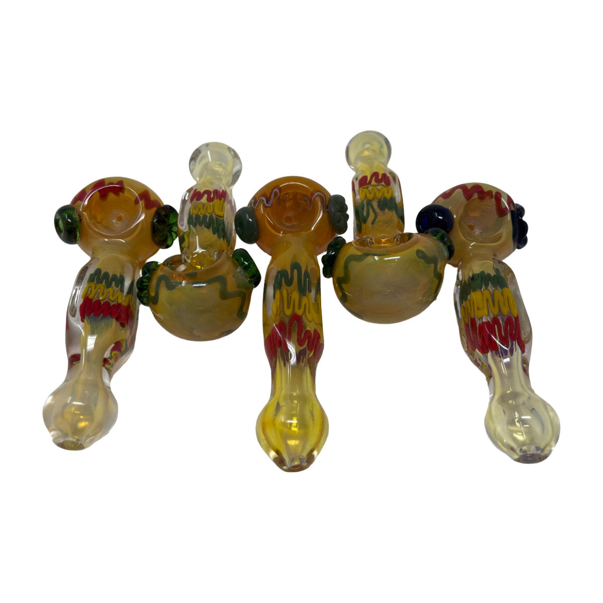 Glass 4in Hand Pipe - Style HP86- Bag of 2