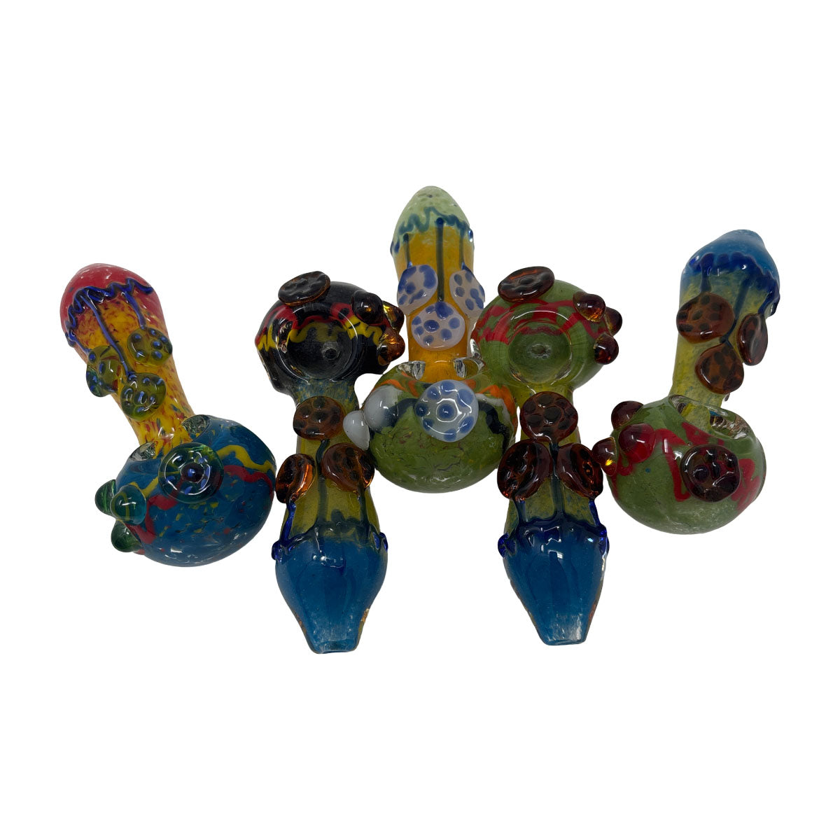 Glass 4in Hand Pipe - Style HP87 - Bag of 2
