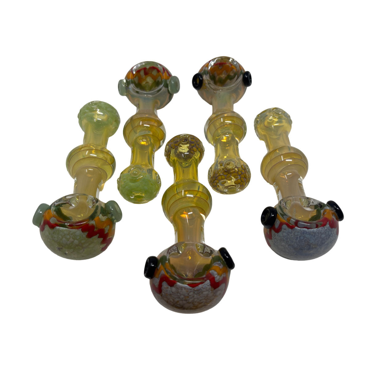 Glass 4in Hand Pipe - Style HP90- Bag of 2