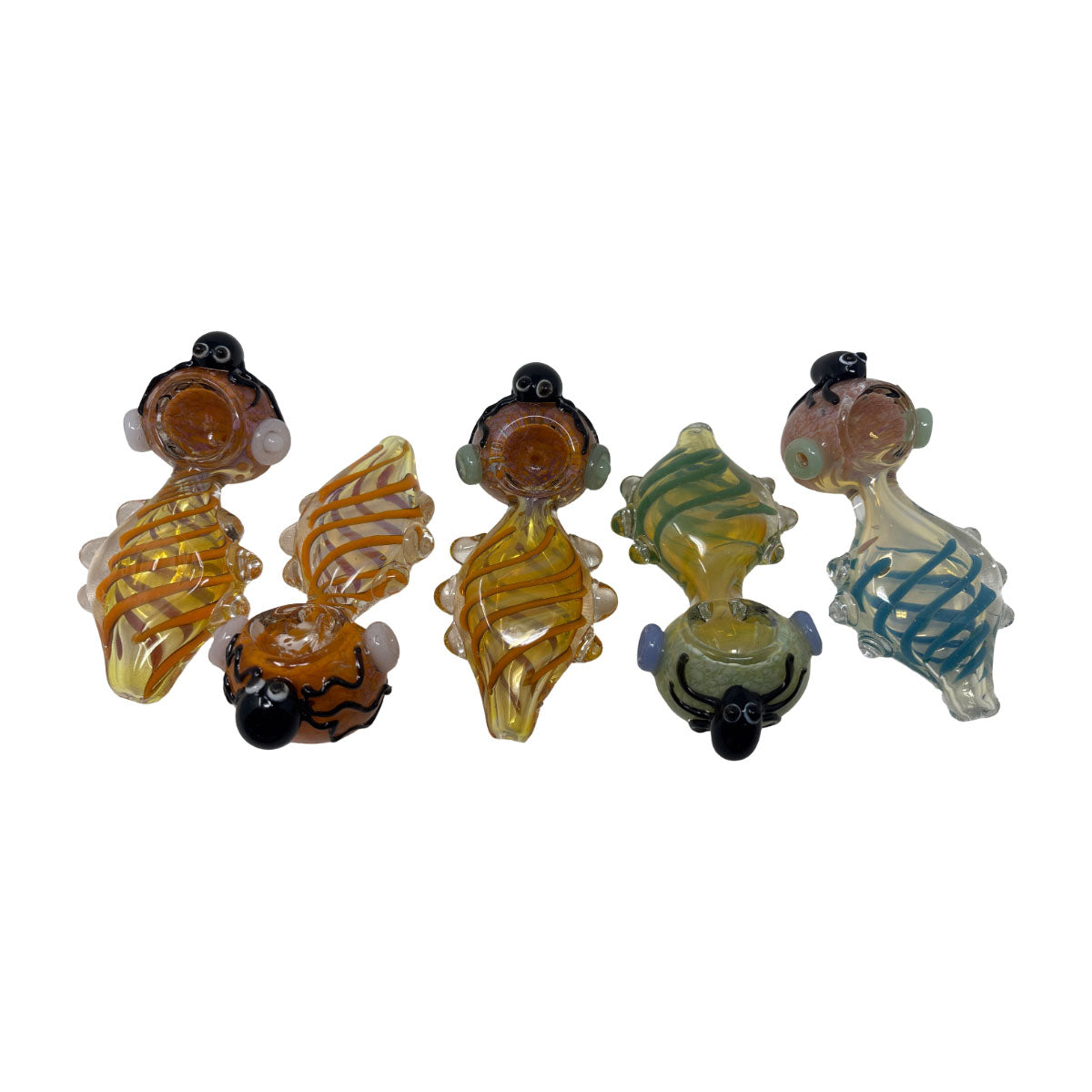 Glass 4in Hand Pipe - Style HP91- Bag of 2