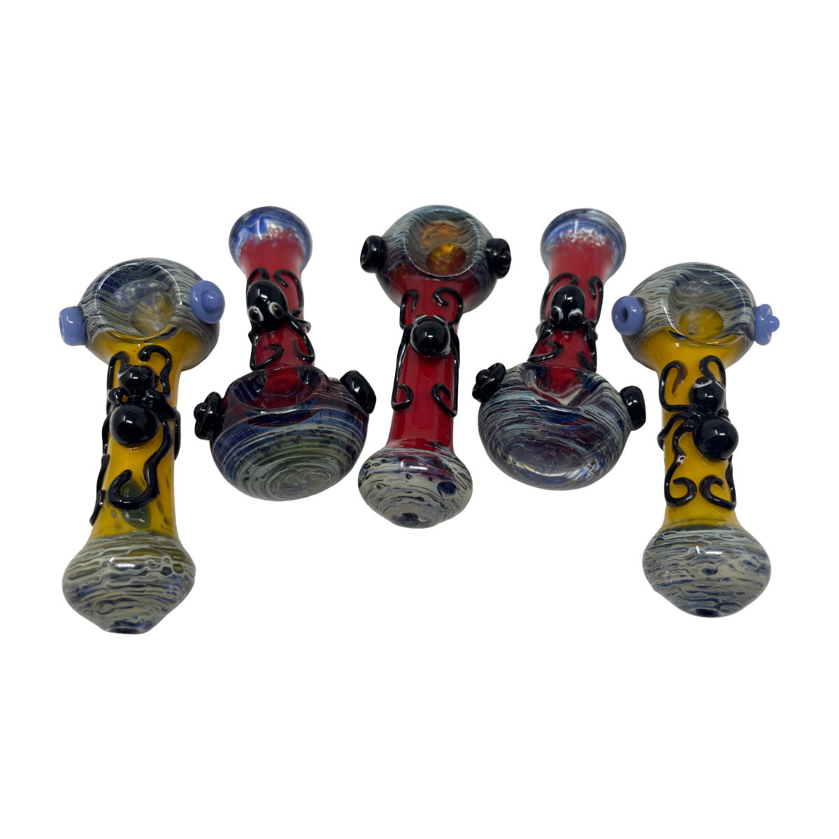 Glass 4in Hand Pipe - Style HP92- Bag of 2