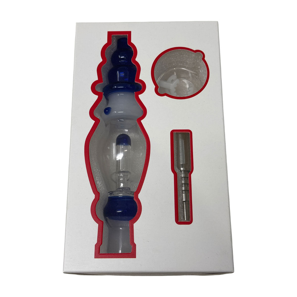 Glass Nectar Straw Marble - Titanium Tip
