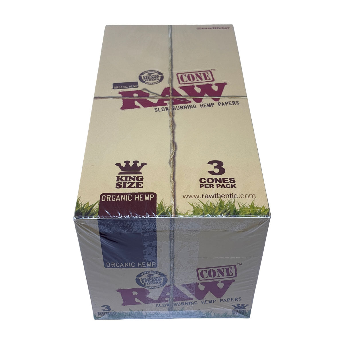 RAW Cones 3 Pack - Organic King Size - Box of 32