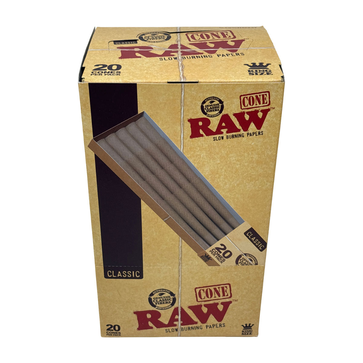 RAW Cones 20 Pack - King Size Slim - Box of 12