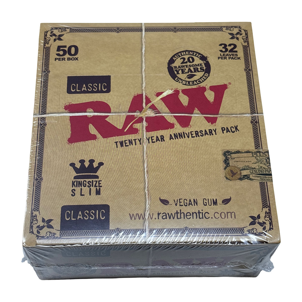 RAW Papers - Classic King Size Slim - Box of 50