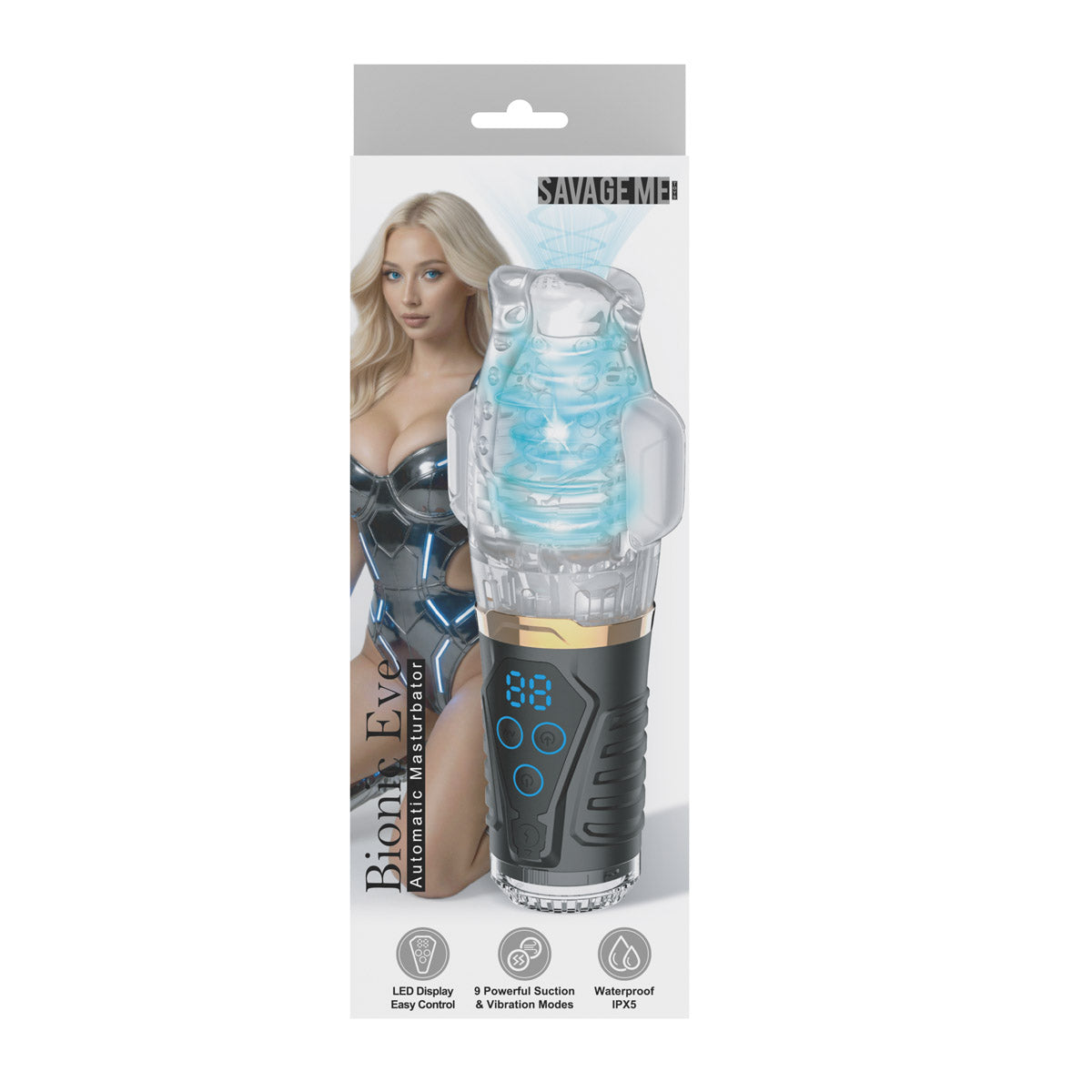 Bionic Eve Automatic Male Stroker - Clear / Black