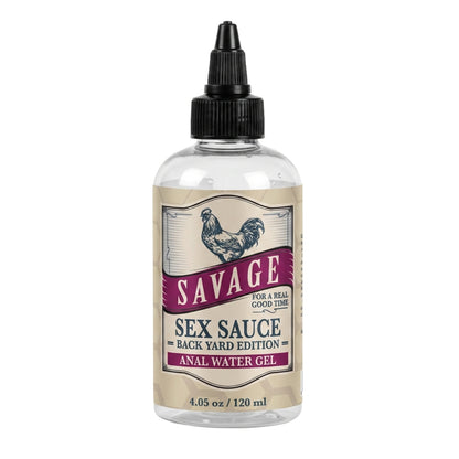 Savage Sex Sauce Thick - Backyard Edition Water Anal Gel (2oz/4oz/8oz)