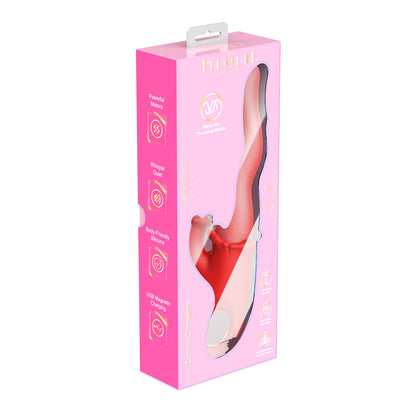 Love Tongue Rolling Wave Vibrator - Red/Peach