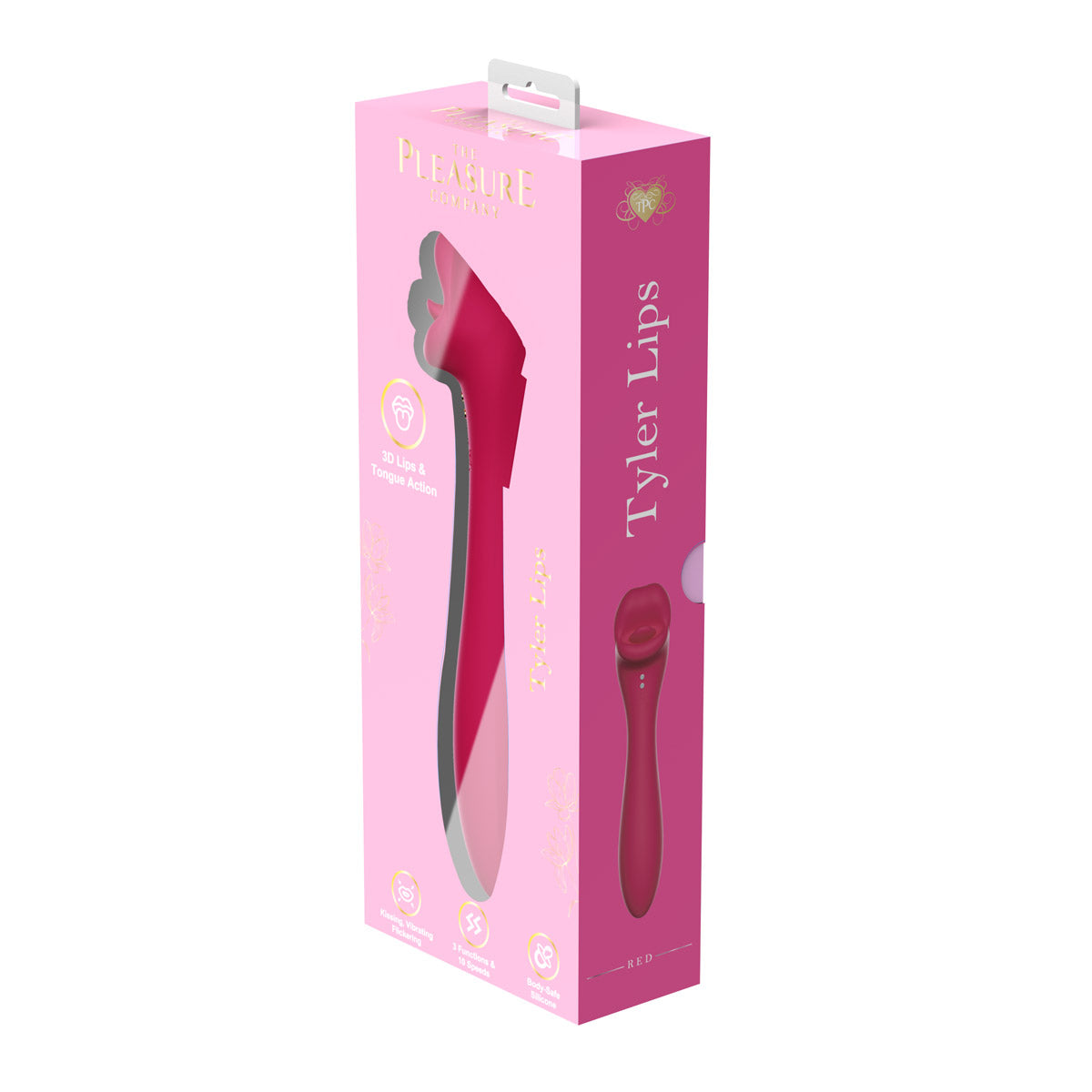 Tyler Lips Kissy Vibrator - Red