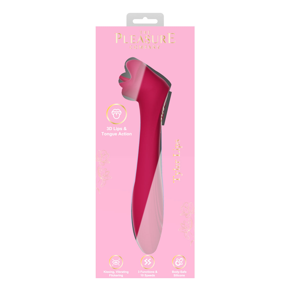 Tyler Lips Kissy Vibrator - Red