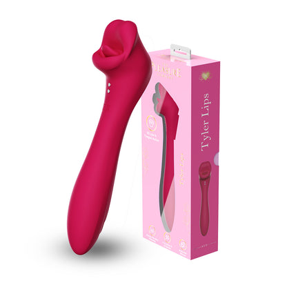 Tyler Lips Kissy Vibrator - Red