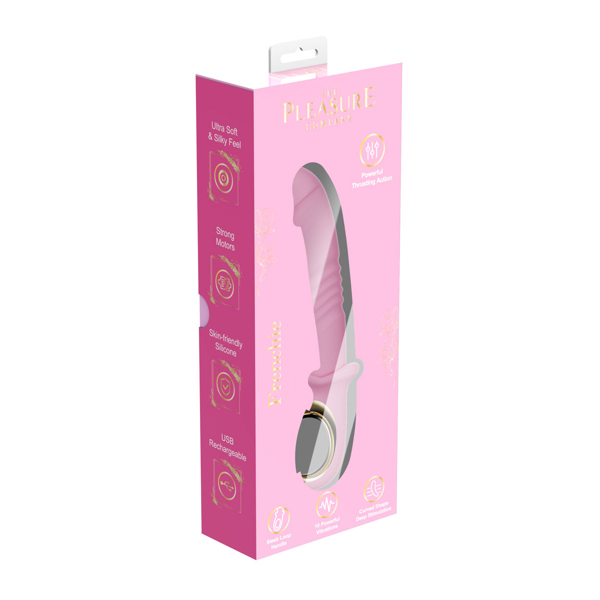 Frenchie Thrusting Wand Vibrator-Dark Pink