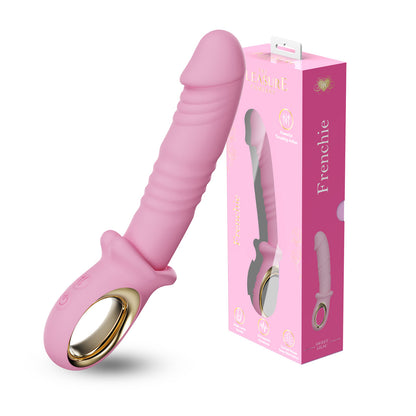 Frenchie Thrusting Wand Vibrator-Dark Pink