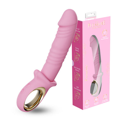 Frenchie Thrusting Wand Vibrator-Dark Pink