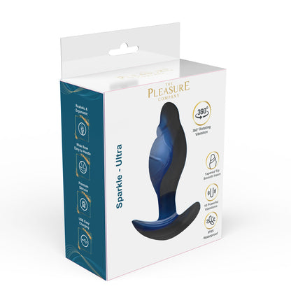 Sparkle Ultra 360° Rotating 10-Speed Vibrating Anal Plug – Blue