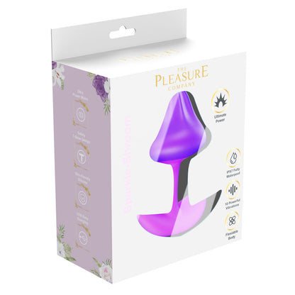 Sparkle Shroom 10-Speed Waterproof Vibrating Anal Plug – Purple