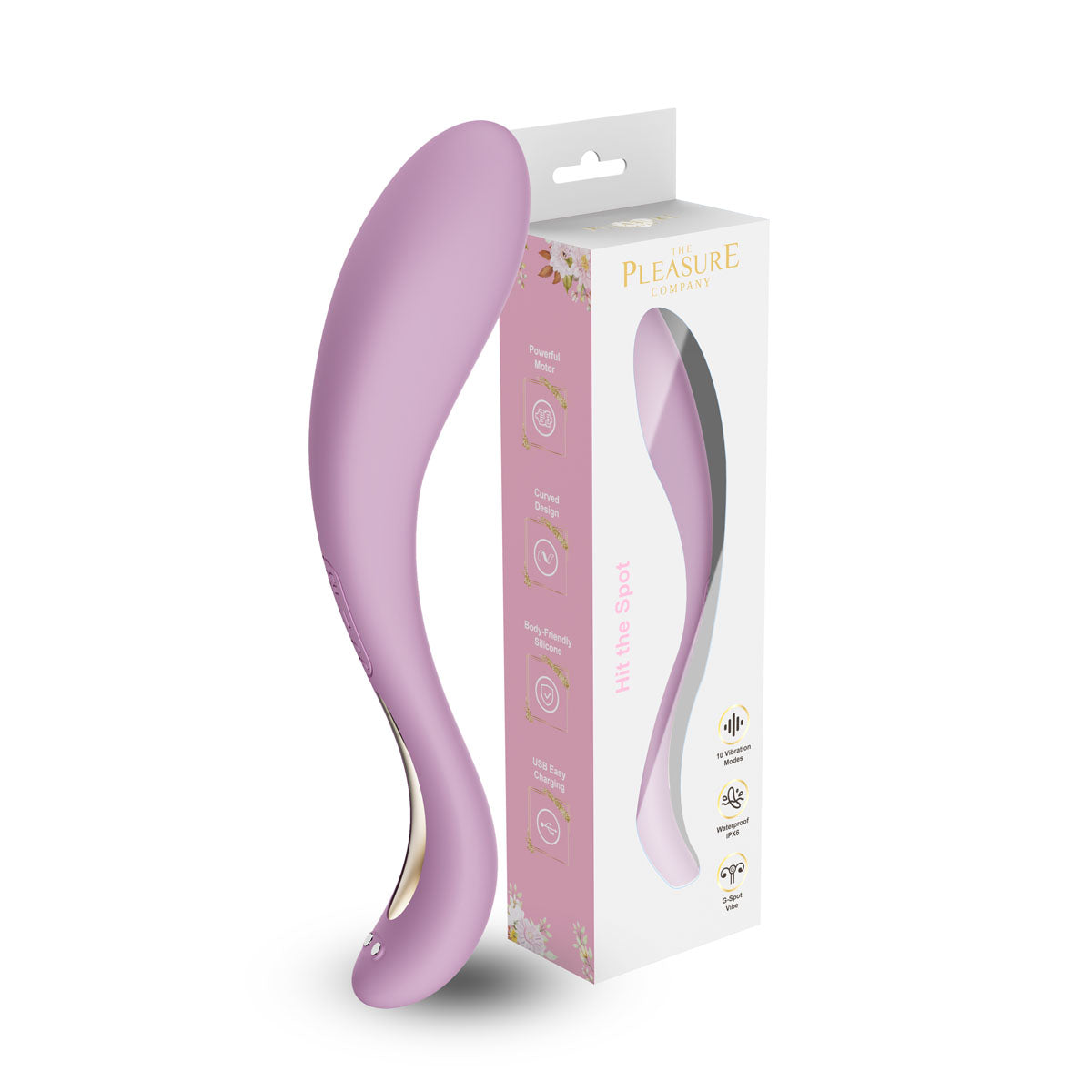 Hit the Spot 10-Speed Curved Clitoral Vibrator – Purple