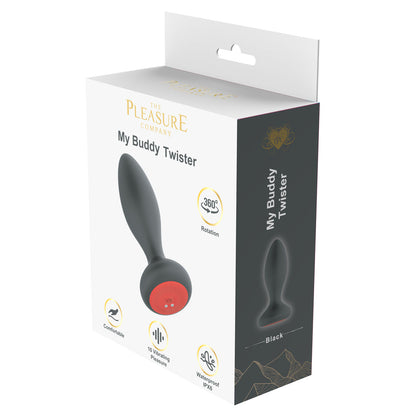 My Buddy - Twister Anal Plug Vibrator-Black