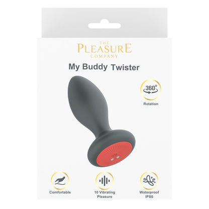My Buddy - Twister Anal Plug Vibrator-Black