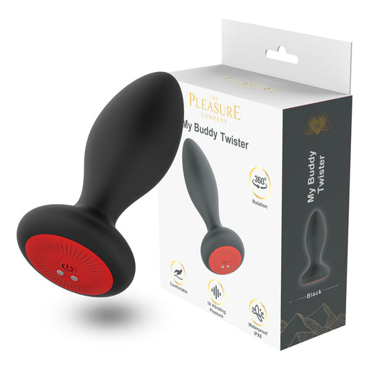 My Buddy - Twister Anal Plug Vibrator-Black