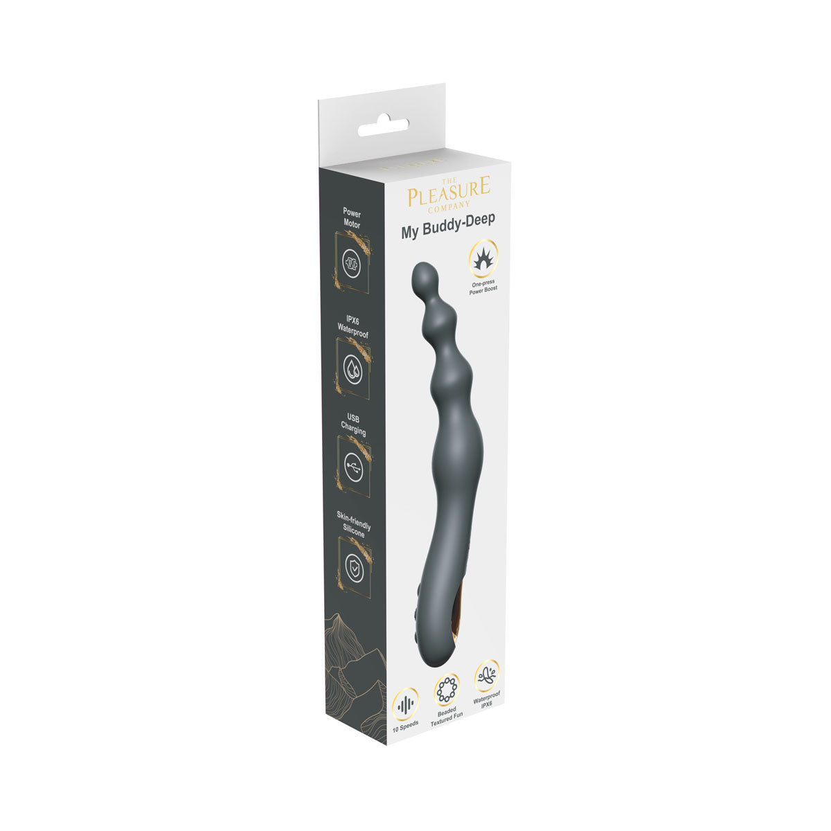 My Buddy - Deep Butt Plug Vibe-Black