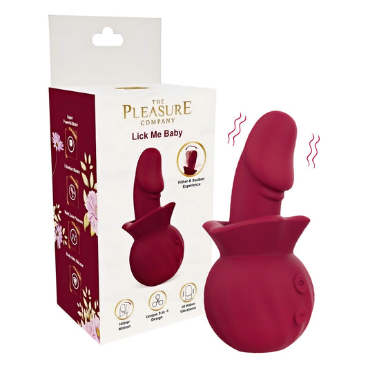 Lick Me Baby-Rose Vibe with Tongue Flicker-Red