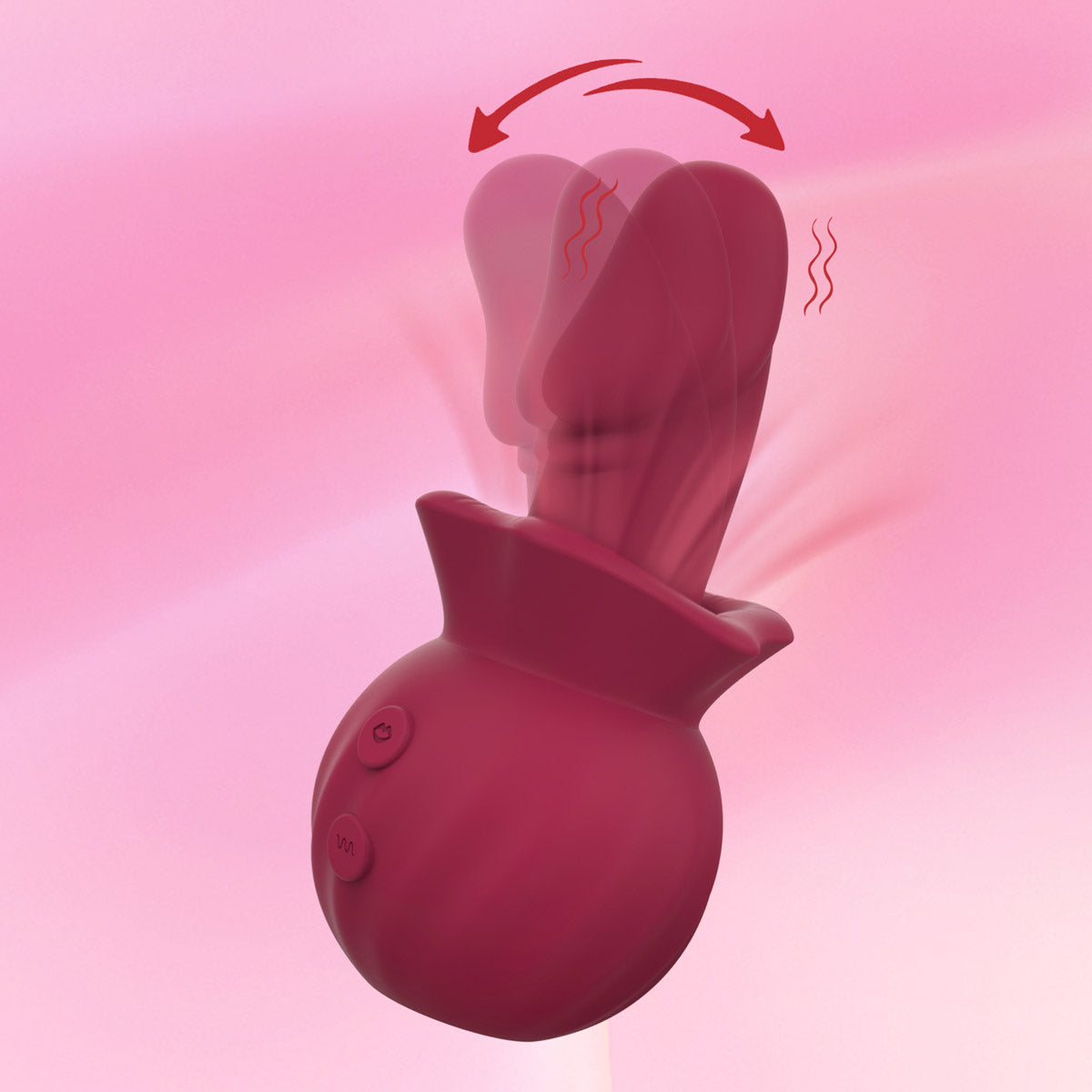 Lick Me Baby-Rose Vibe with Tongue Flicker-Red