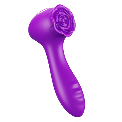 Rose Me Tender Dual Stimulator-Purple