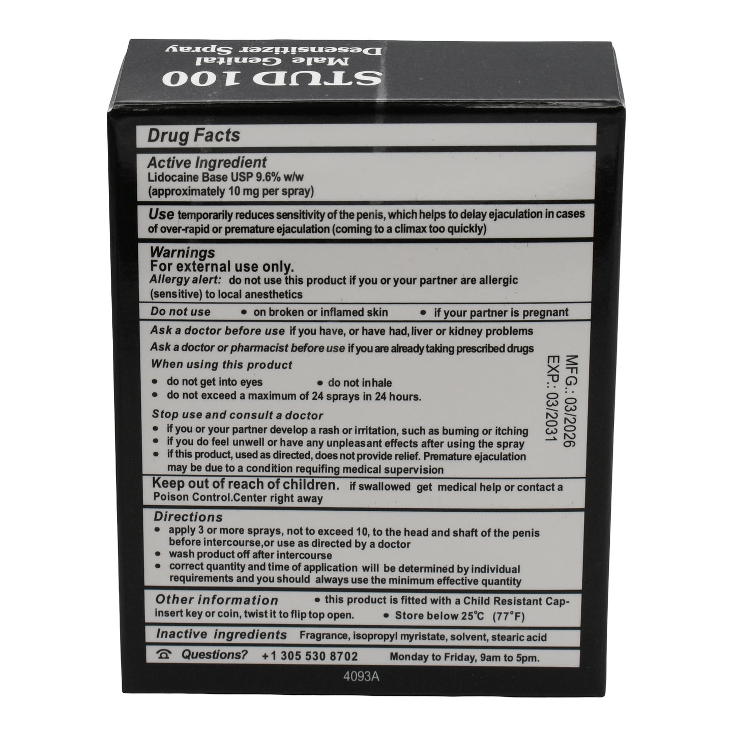 Stud100 Numbing Spray 0.44 fl oz