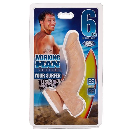 CLOUD 9 WORKING MAN 6.5" DILDO W/BALLS YOUR SURFER
