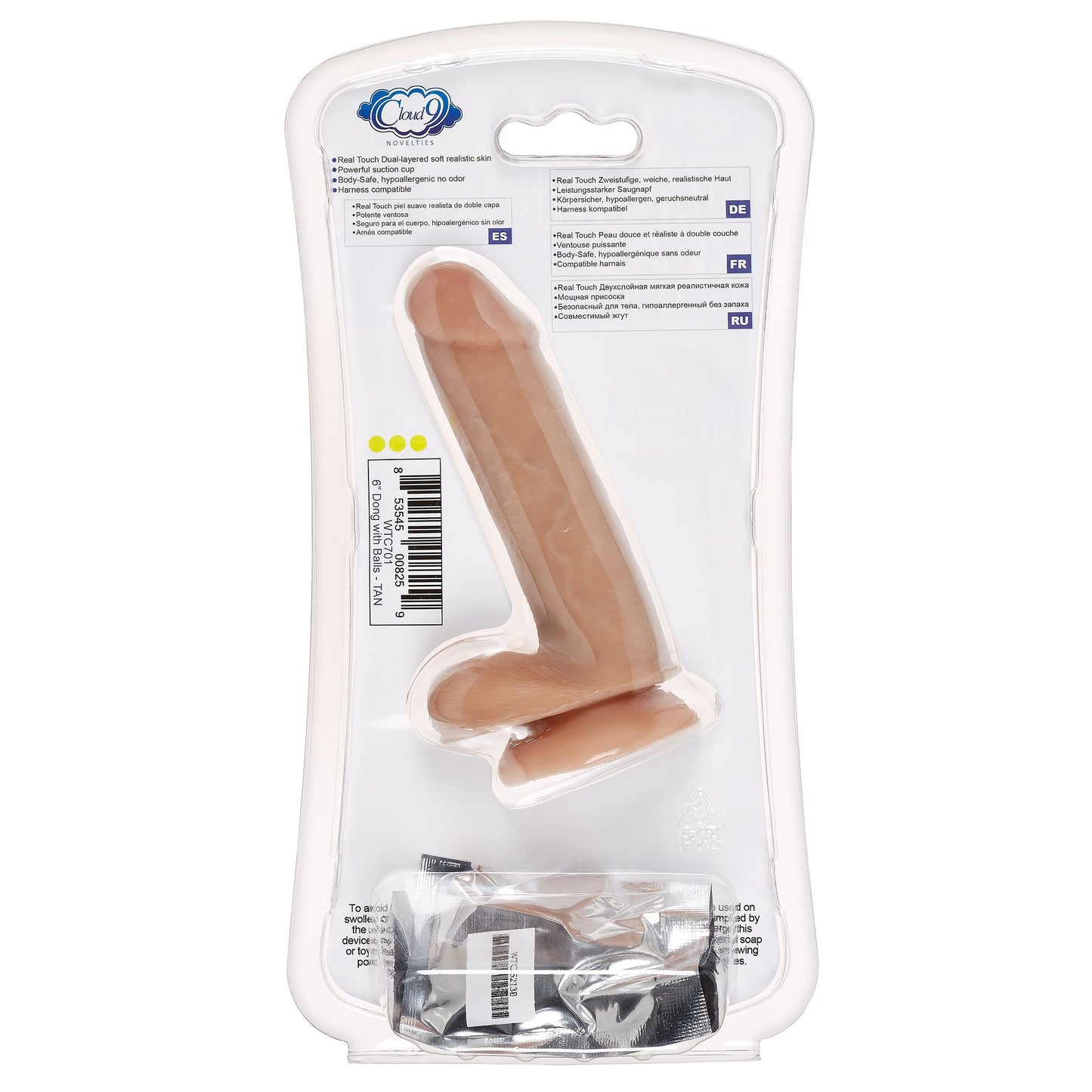 CLOUD 9 DUAL DENSITY REALISTIC DILDO  6" W/ BALLS