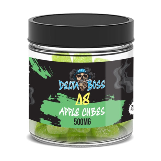 Delta Boss D8 Gummies 500mg - Apple Cubes