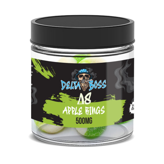 Delta Boss D8 Gummies 500mg - Apple Rings
