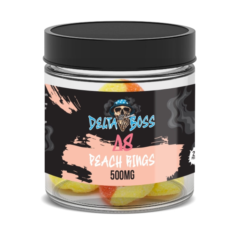 Delta Boss D8 Gummies 500mg - Peach Rings