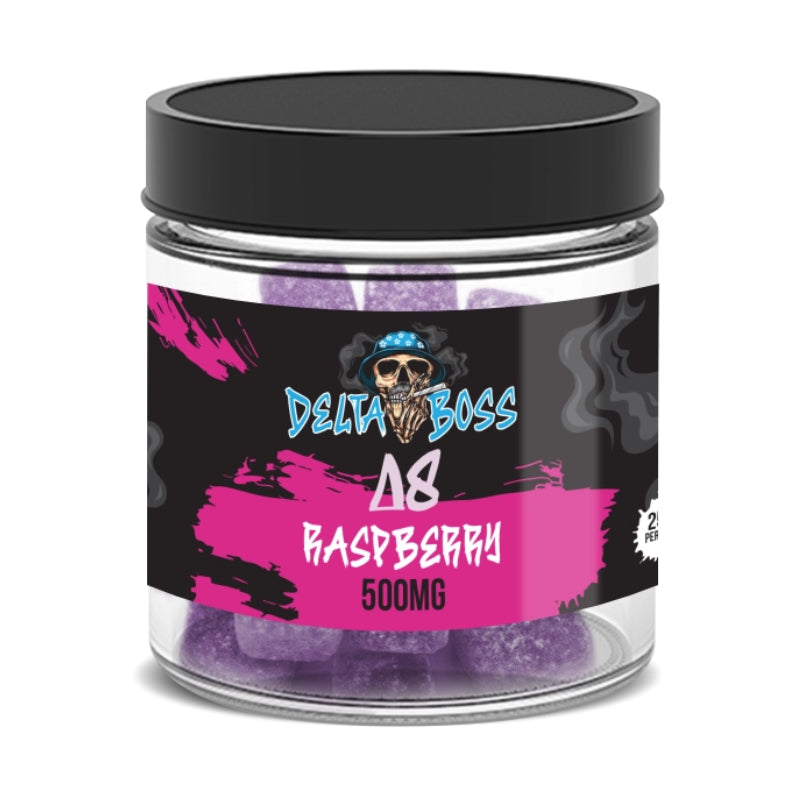 Delta Boss D8 Gummies 500mg - Raspberry