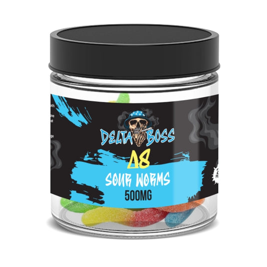 Delta Boss D8 Gummies 500mg - Sour Worms