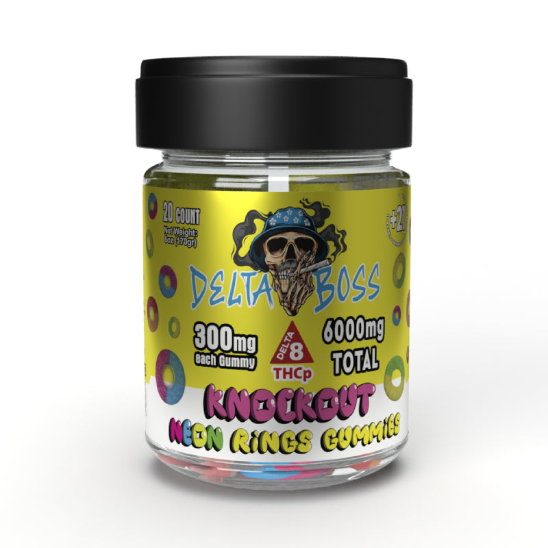 Knockout Gummies 6000mg - Neon Rings