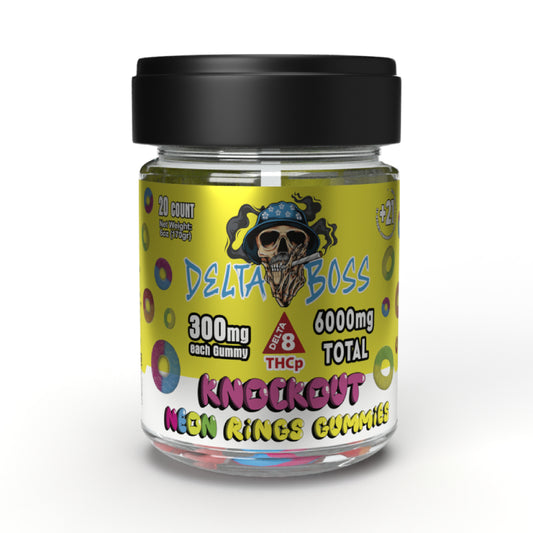 Knockout Gummies 6000mg - Neon Rings