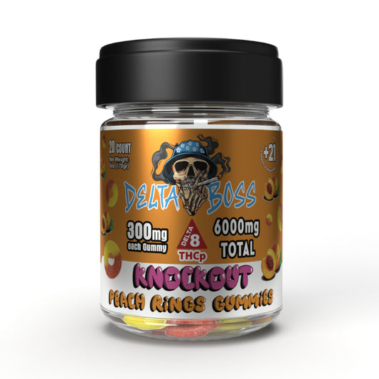 Knockout Gummies 6000mg - Peach Rings