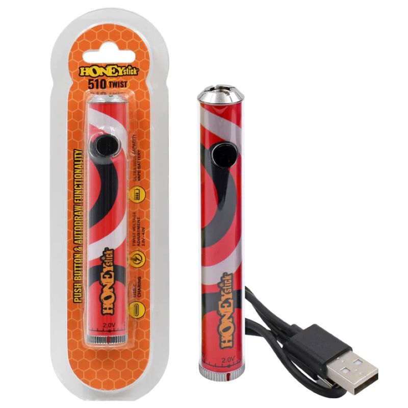 Designer 510 Vv Twist Battery - Red
