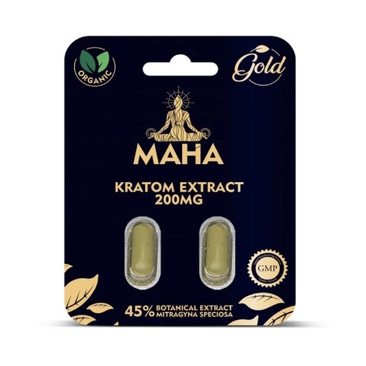 Maha 200mg Kratom Extract - 2 Capsule Card
