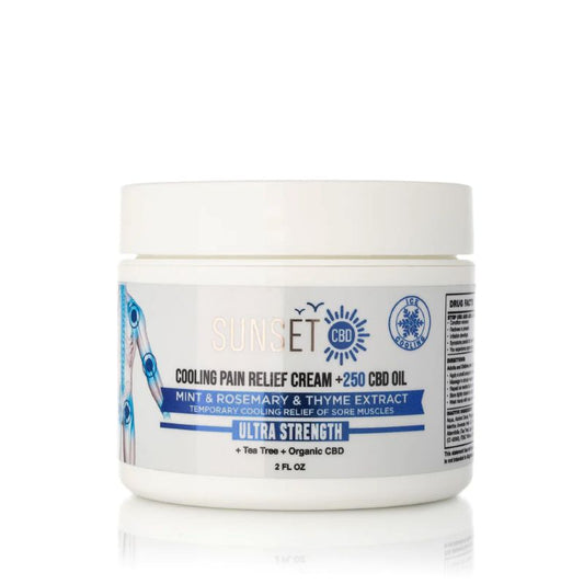 Sunset Cooling Pain Relief Cream 250Mg Mint& Rosemary Thyme Extract