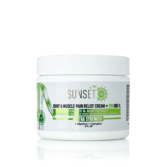 Sunset Joint& Muscle Pain Relief Cream 250Mg CBD Oil Tea Tree