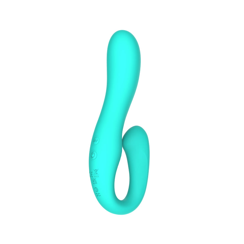 Cheri Curved Rabbit Vibe - Teal