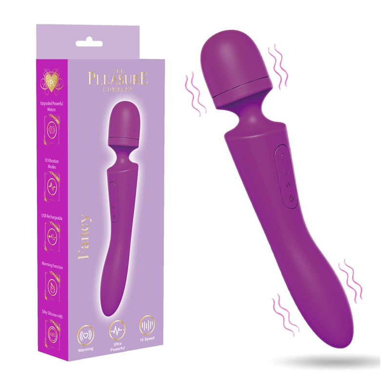 Fancy Warming Vibrating Wand – Purple