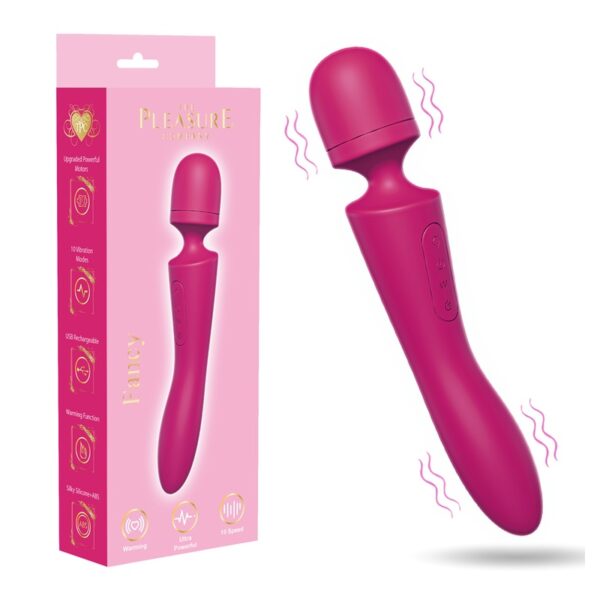 Fancy Warming Vibrating Wand - Pink